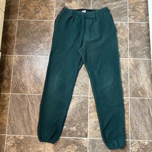 Vintage Columbia Fleece Jogger Sweatpants Drawstring Mens M Green 90s USA
